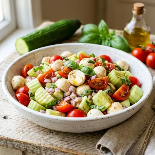 Cucumber Caprese Salad