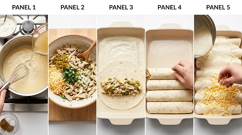 White Chicken Enchiladas with Creamy White Sauce 3 Dinner Idea With Chicken