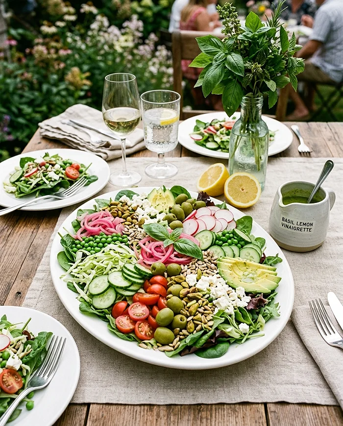 Green Salad with Basil Lemon Vinaigrette 4 Easter Salad Recipe