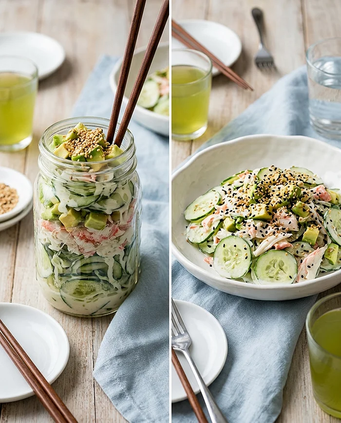California Roll Cucumber Salad 4 Easy Asian Sides