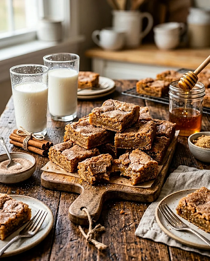 Easy Cinnamon Sugar Blondies 4 Easy Cinnamon