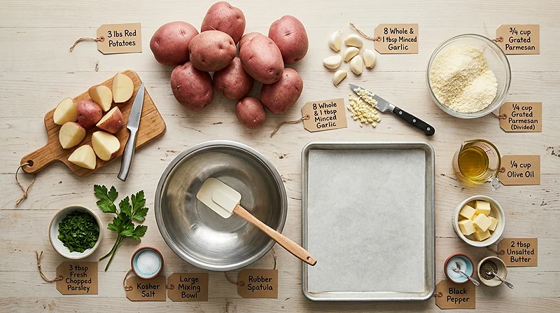 Garlic Parmesan Roasted Potatoes 2 Easy Roasted Potatoes
