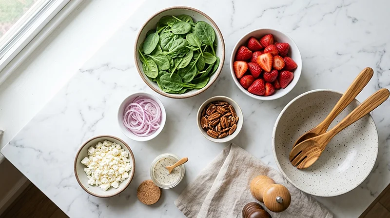 Easy Strawberry Spinach Salad