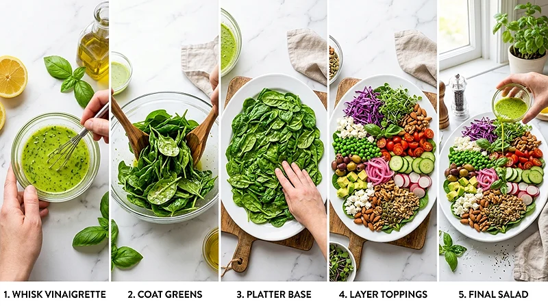 Green Salad with Basil Lemon Vinaigrette 3 Everything Green Salad