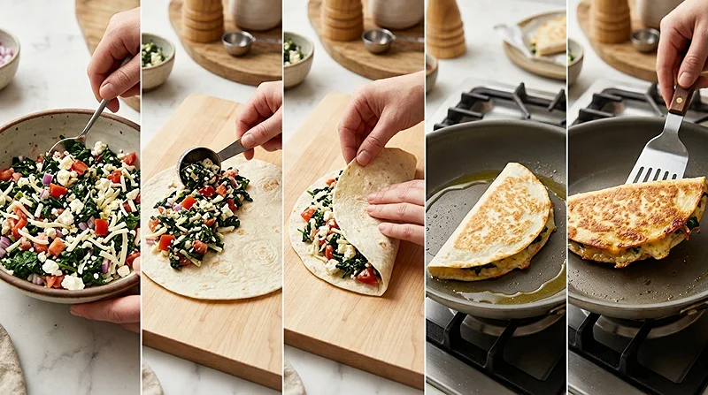 Mediterranean Quesadillas with Spinach 3 Flavor Packed Recipes