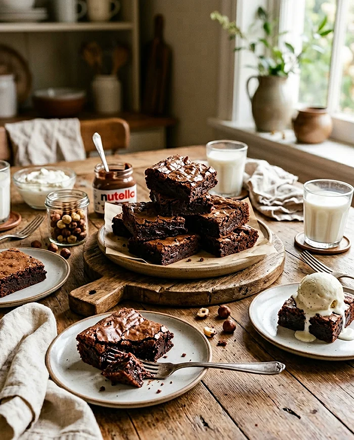 Fudgy Nutella Brownies