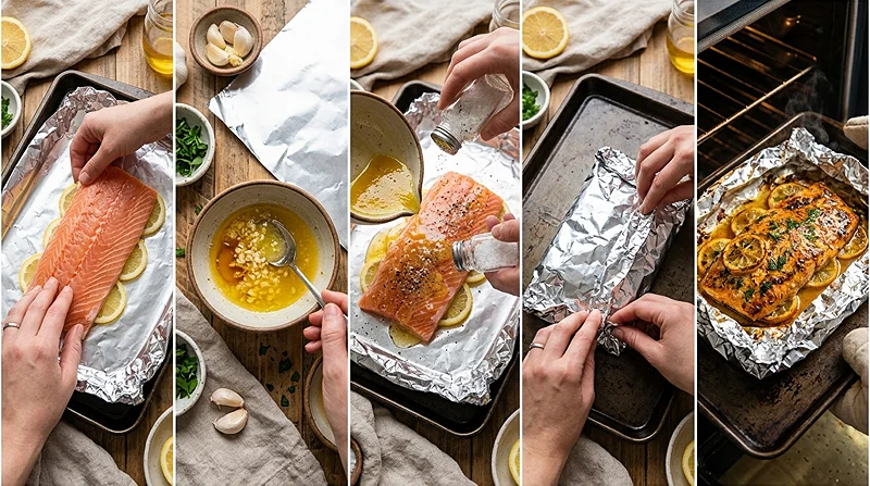 Sheet Pan Lemon Garlic Butter Salmon 3 Garlic Butter Sheet Pan Salmon