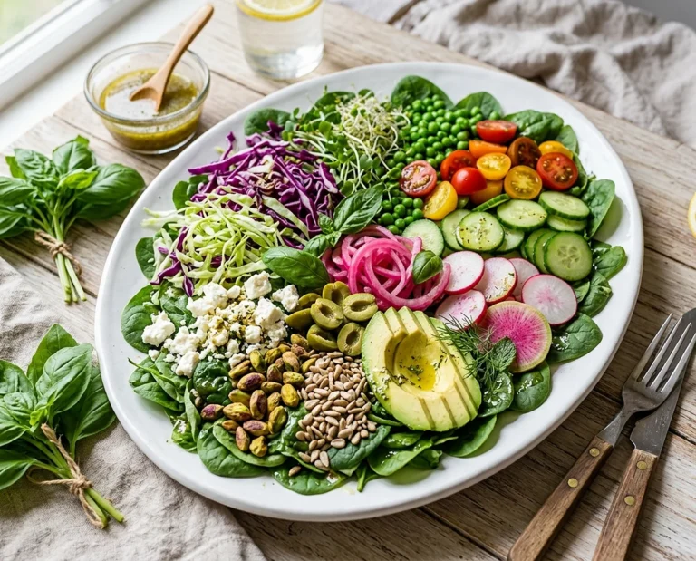 Green Salad with Basil Lemon Vinaigrette