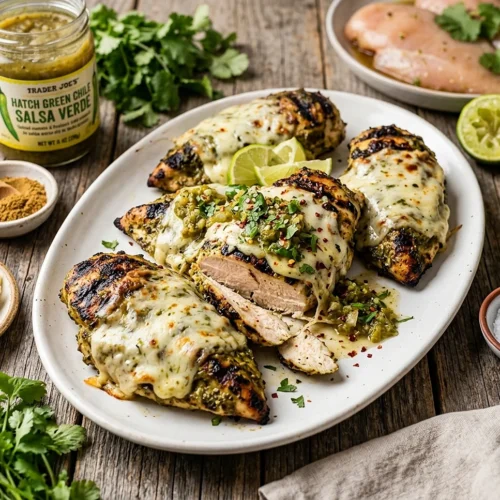 Grilled Salsa Verde Pepper Jack Chicken Recipe