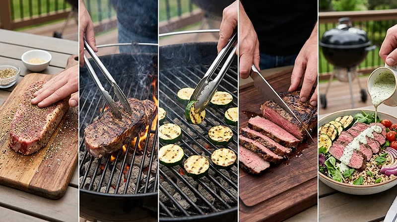 Grilled Steak Bowl With Creamy Sauce