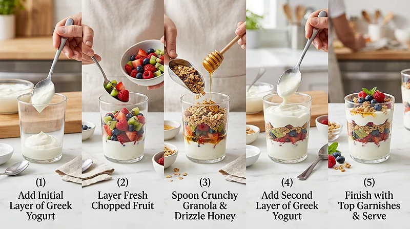 Greek Yogurt Parfait (5 Minutes) 3 Healthy Breakfast Parfait