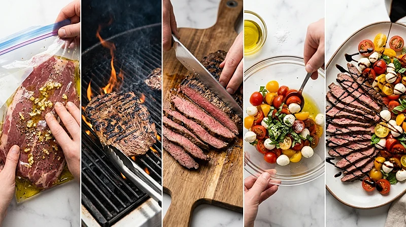 Grilled Flank Steak Caprese with Balsamic Dressing 3 Healthy Grilled Steak Recipes