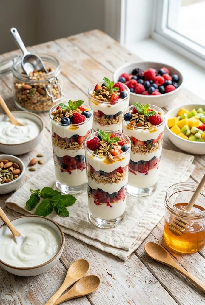 Greek Yogurt Parfait (5 Minutes) 4 High Protein Breakfast