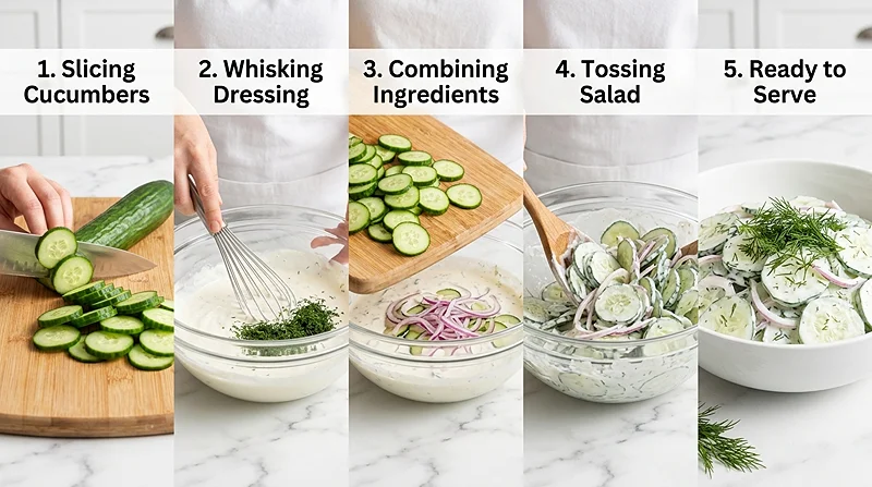 Creamy Cucumber Salad 3 Homemade Cucumber Salad