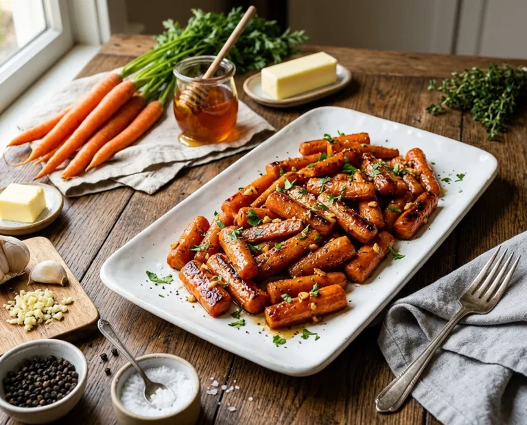 Honey Garlic Roasted Carrots