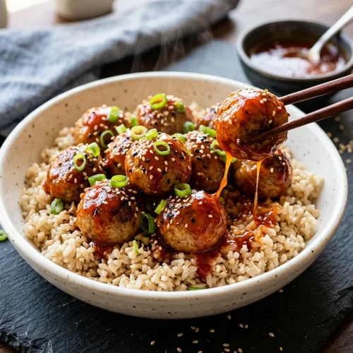 Honey Sriracha Meatballs 5 Honey Sriracha Meatballs