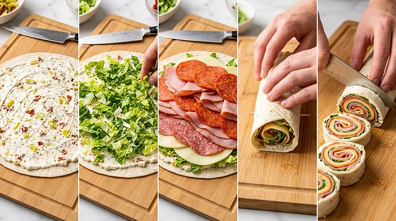 Italian Pinwheels Recipe 3 Italian Pinwheel Sandwiches