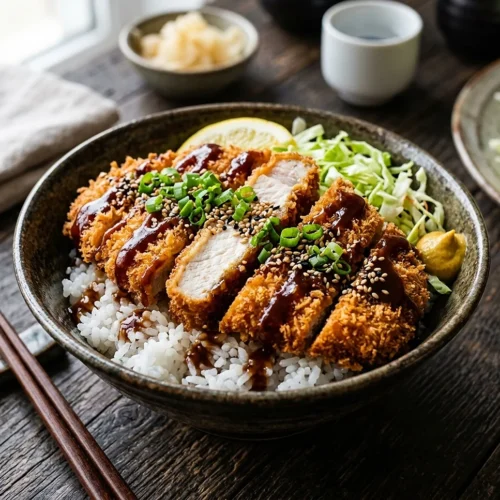 Japanese Katsu Bowls with Tonkatsu Sauce