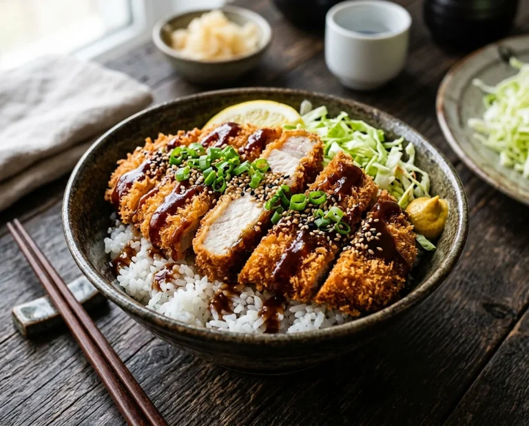 Japanese Katsu Bowls with Tonkatsu Sauce