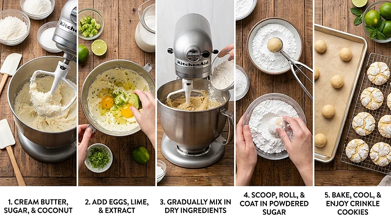 Key Lime Crinkle Cookies