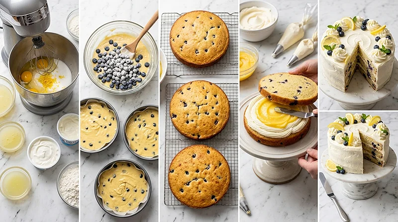 Lemon Blueberry Cheesecake Torte