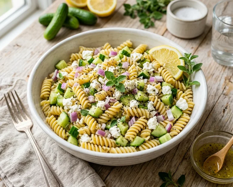 Lemon Cucumber Pasta Salad