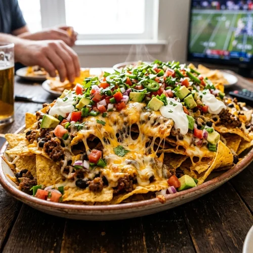 Loaded Game Night Nachos