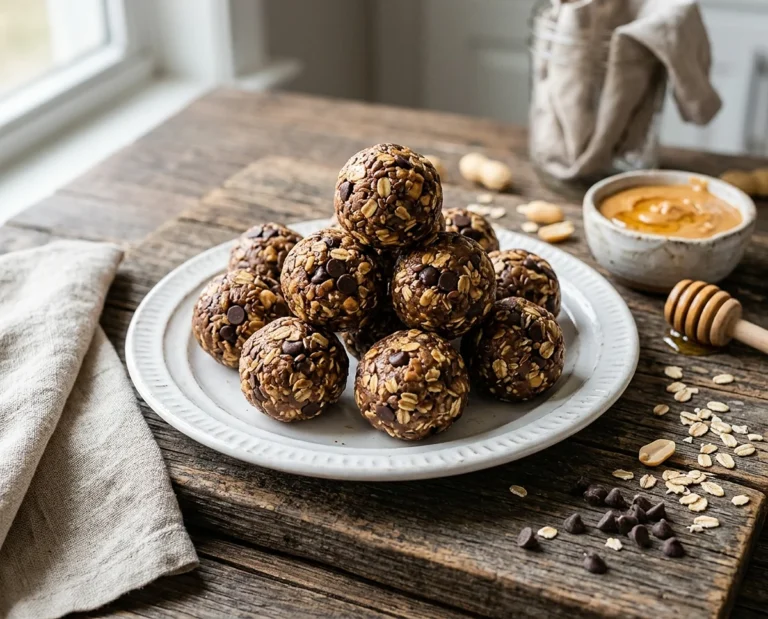 No-Bake Chocolate Peanut Butter Protein Balls