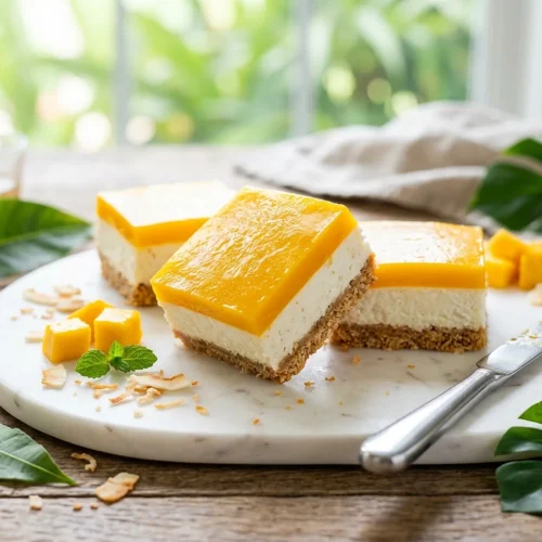 No-Bake Mango Coconut Squares