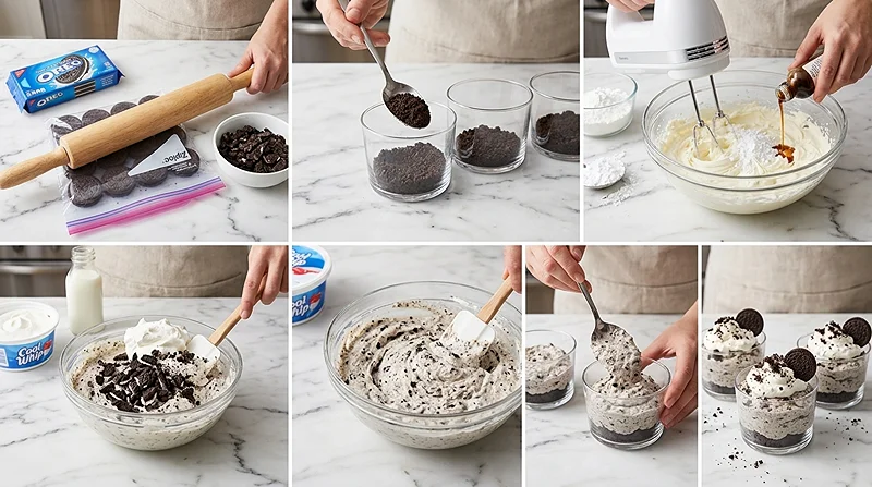 No Bake Oreo Dessert Cups