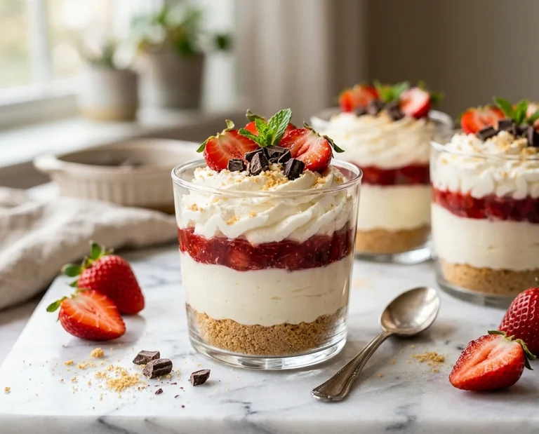 No-Bake Strawberry Cheesecake Cups