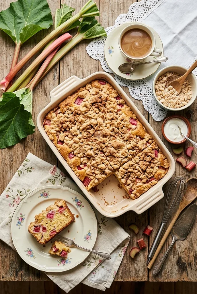 Oma's Rhubarb Cake Recipe