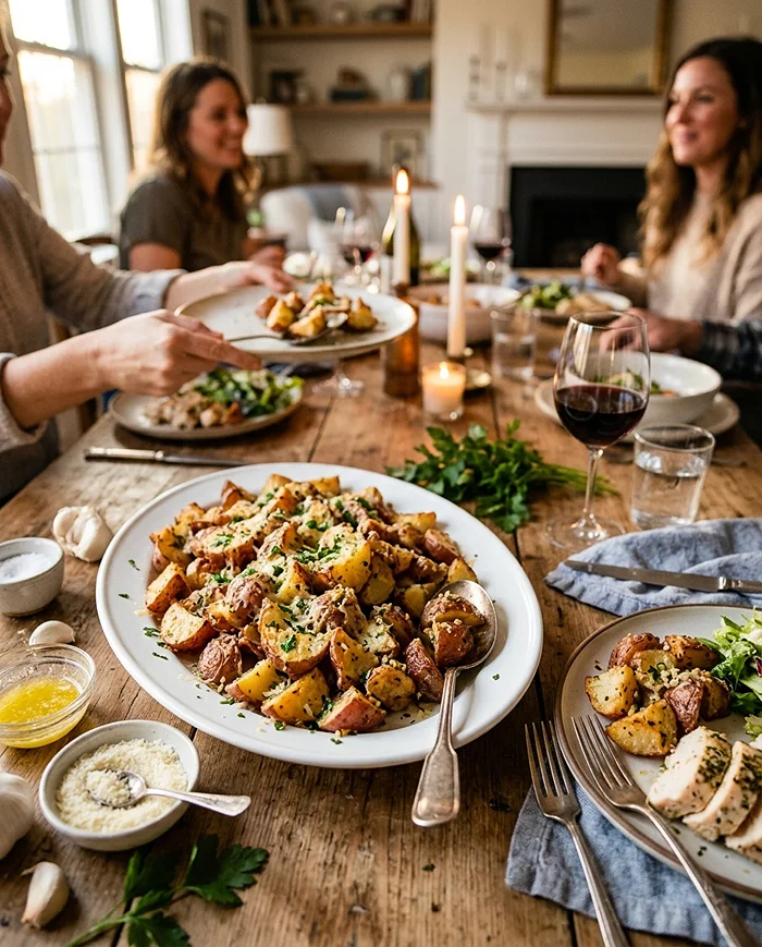 Garlic Parmesan Roasted Potatoes 4 Oven Roasted Potatoes