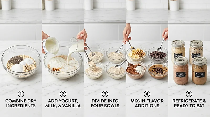 Overnight Oats 4 Flavors 3 Overnight Oats Recipe