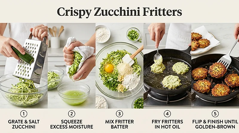 Pan Fried Zucchini Fritters