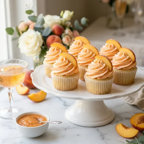 Peach Bellini Cupcakes 5 Peach Bellini Cupcakes