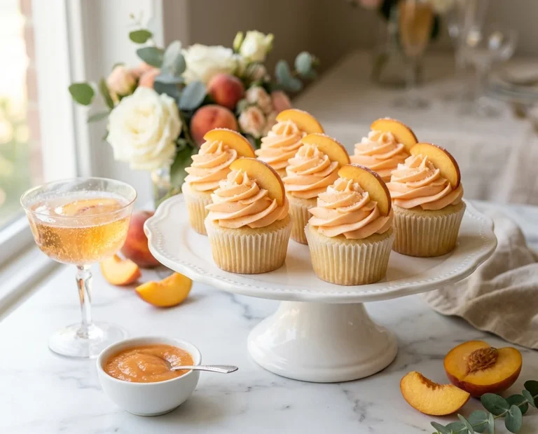 Peach Bellini Cupcakes