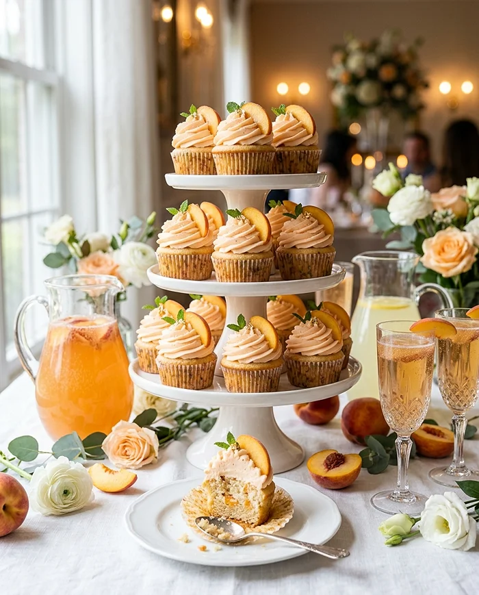 Peach Bellini Cupcakes 4 Peach Moscato Cupcakes