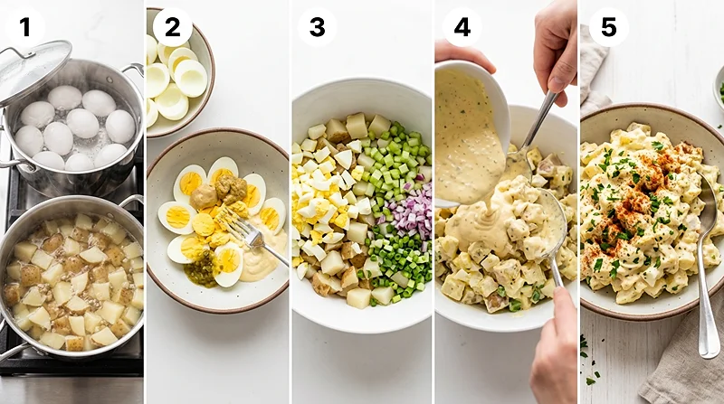 Deviled Egg Potato Salad 3 Potato Salad With Deviled Eggs