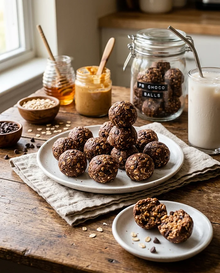 No-Bake Chocolate Peanut Butter Protein Balls 4 Protein Bites No Bake