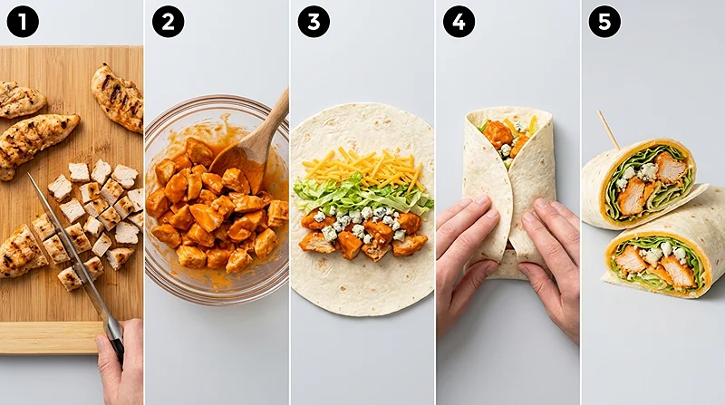Buffalo Chicken Wrap 3 Quick Chicken Wrap Recipe