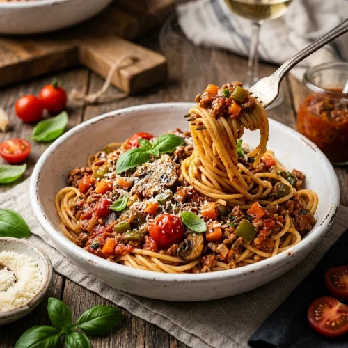 Quick and Dirty Spaghetti and Meat Sauce