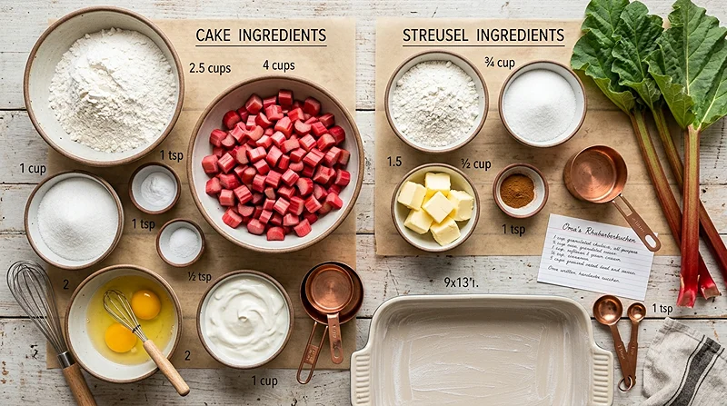 Rhubarb Cream Cake Recipe