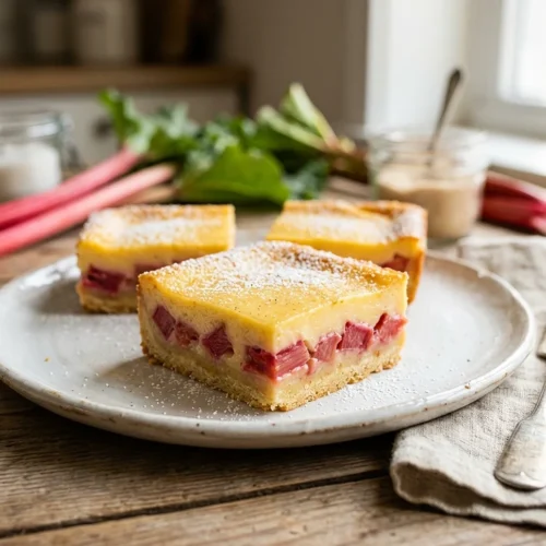 Rhubarb Custard Bars