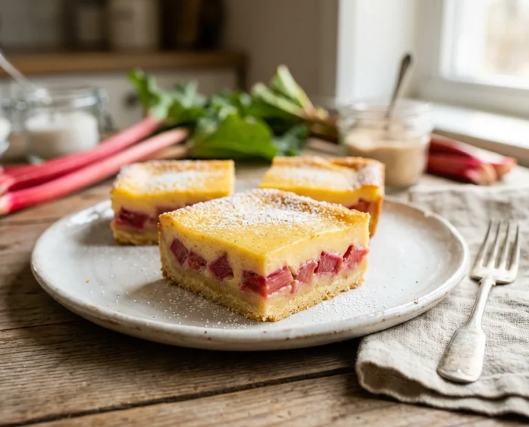 Rhubarb Custard Bars