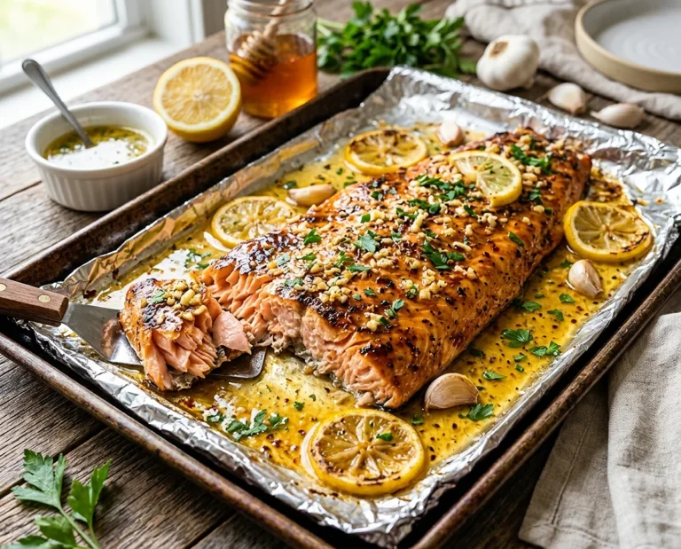 Sheet Pan Lemon Garlic Butter Salmon