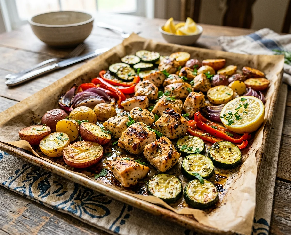 Sheet Pan Lemon Herb Chicken Thighs