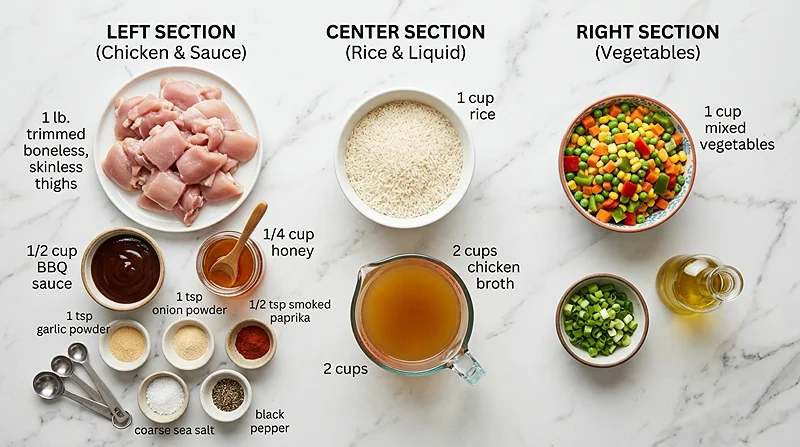 One-Pan Honey BBQ Chicken Rice 2 Simple Meals With Rice