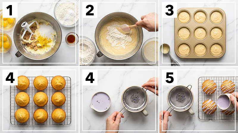 Mini Lemon Cakes With Lavender Glaze 3 Simple Party Desserts Ideas