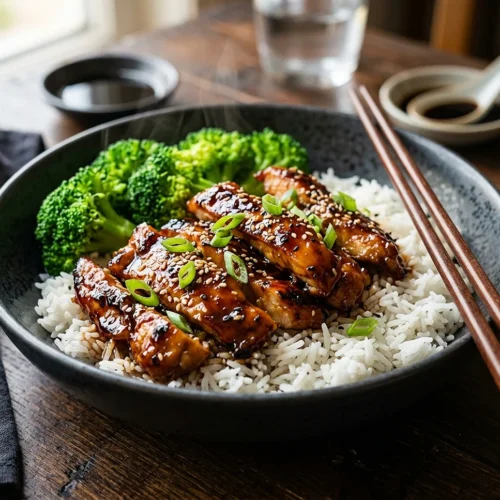 Sticky Teriyaki Chicken Rice Bowls